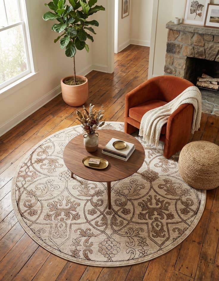 Detail image of 6' x 6' Himalaya Round Rug