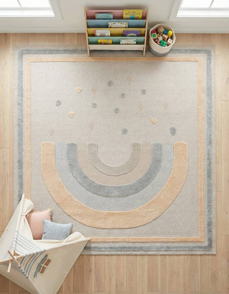 Detail image of 7' 10 x 7' 10 Whimsy Kids Square Rug
