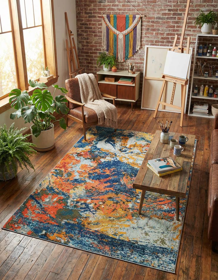 Detail image of 4' x 6' Washable Vivid Rug