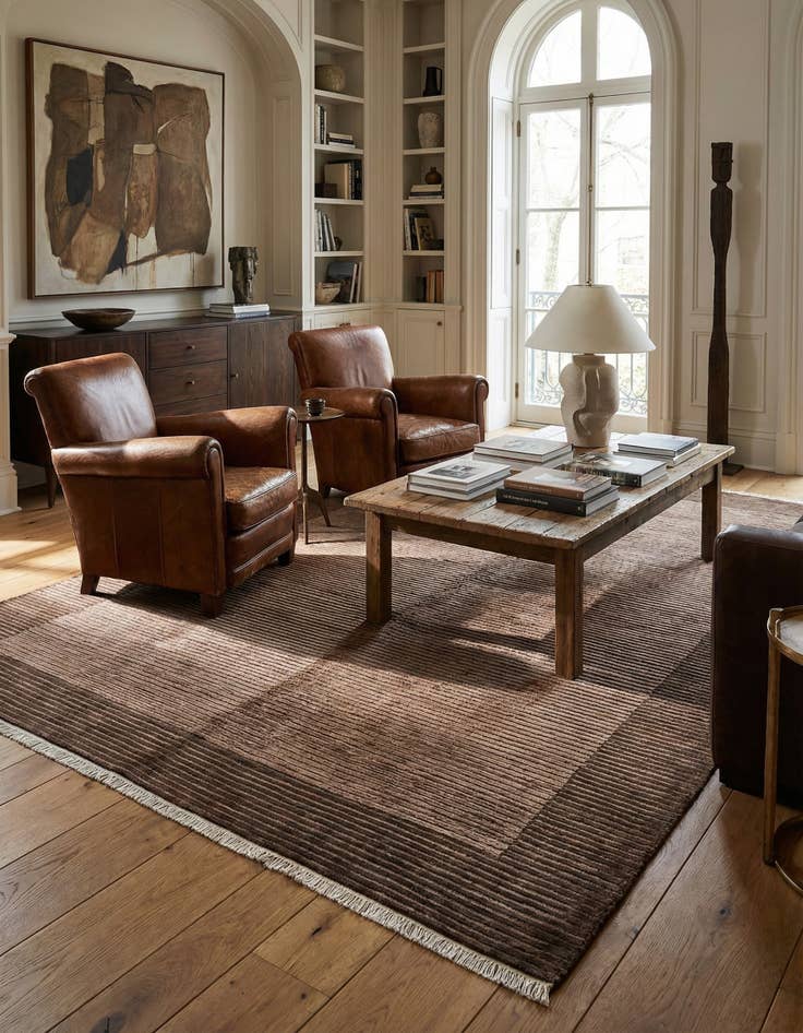 Detail image of 4' 11 x 6' 7 Hand Knotted Darya Wool Rug