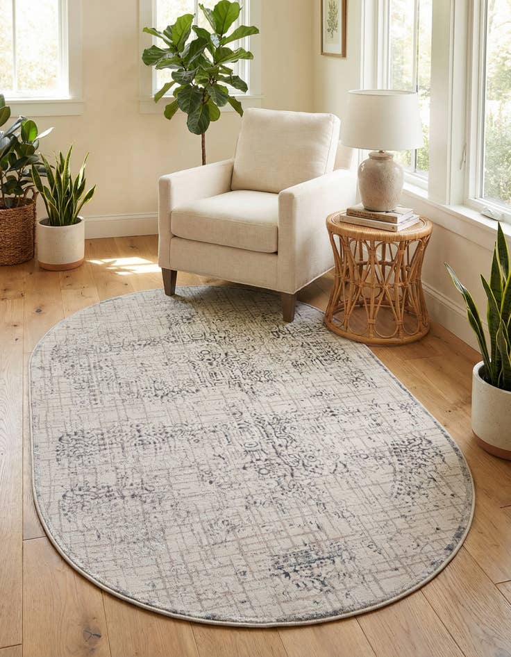 Detail image of 4' x 6' Chesterfield Oval Rug