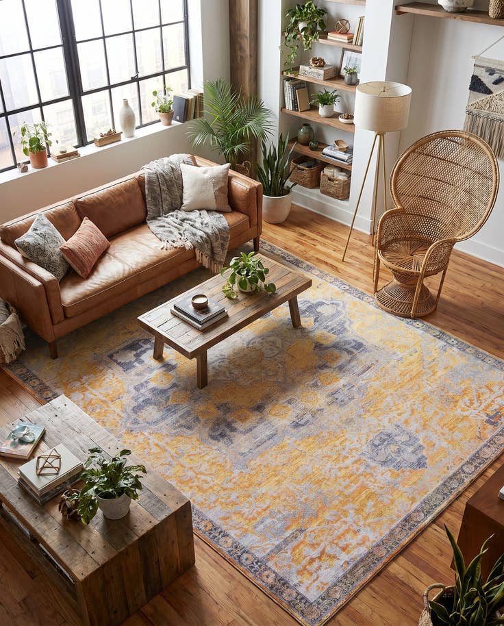 Detail image of 7' 10 x 11' Washable Francesca Rug