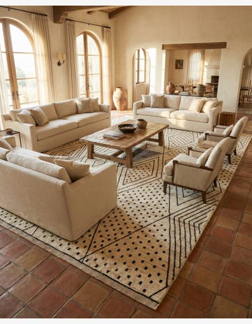 12' 4 x 17' 6 Hand Knotted Moroccan Wool Rug