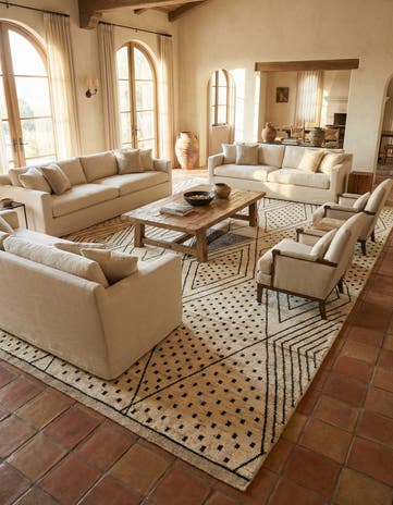 12' 4 x 17' 6 Hand Knotted Moroccan Wool Rug