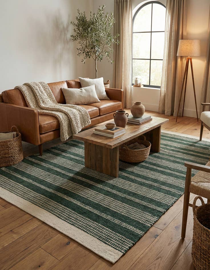 Detail image of 5' 1 x 8' Hand Woven Lariat Rug