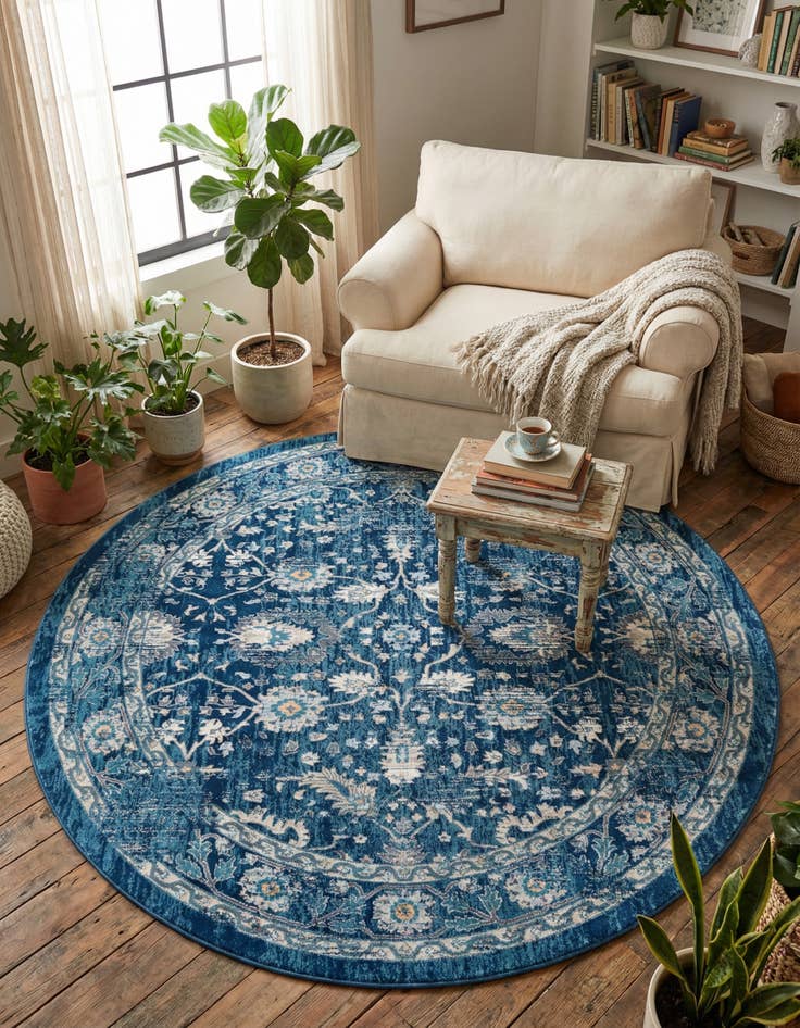 Detail image of 7' 10 x 7' 10 Stockholm Round Rug