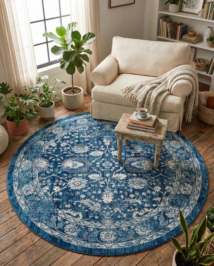 Detail image of 7' 10 x 7' 10 Dahlia Round Rug