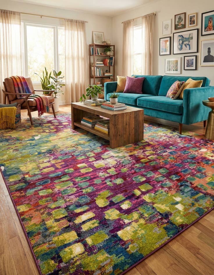 Detail image of 10' x 13'  Washable Barcelona Rug