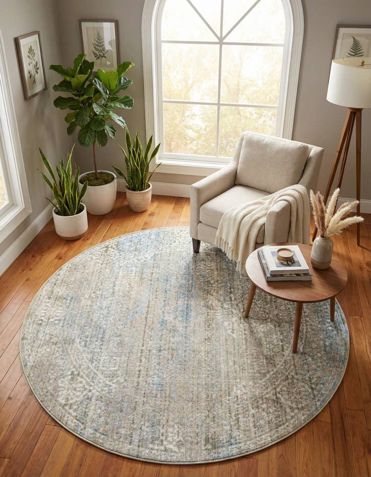 Detail image of 6' x 6' Williamsburg Round Rug