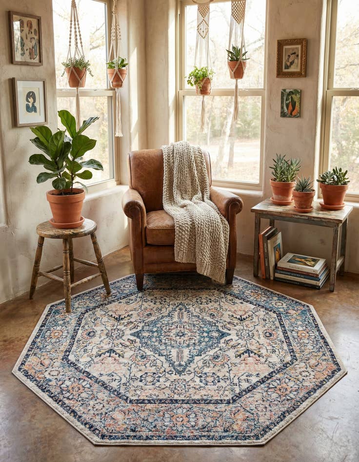 Detail image of 5' x 5' Lola Octagon Rug