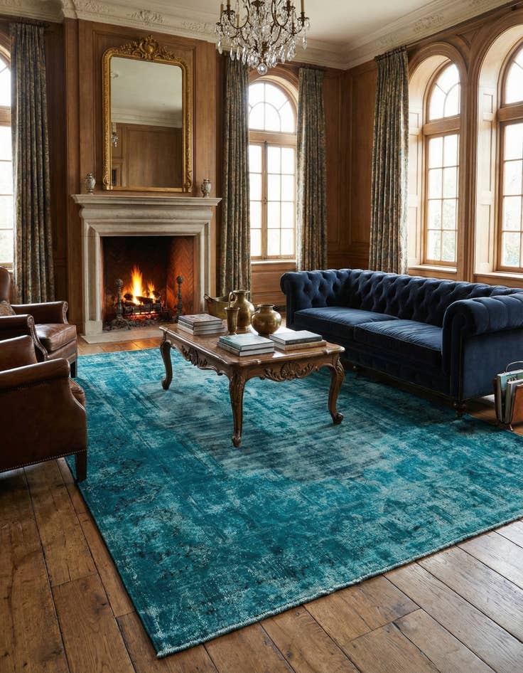 Detail image of 9' 7 x 12' 8 Vintage Royal Wool Rug