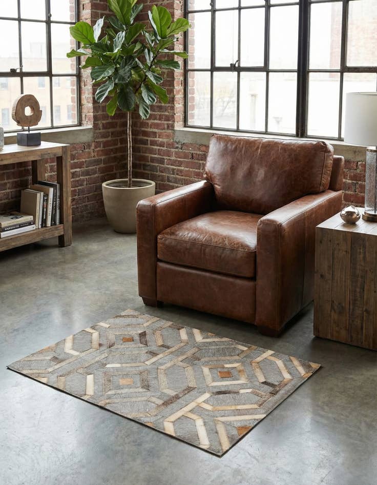 Detail image of 2' 3 x 3' 1 Cowhide Rug