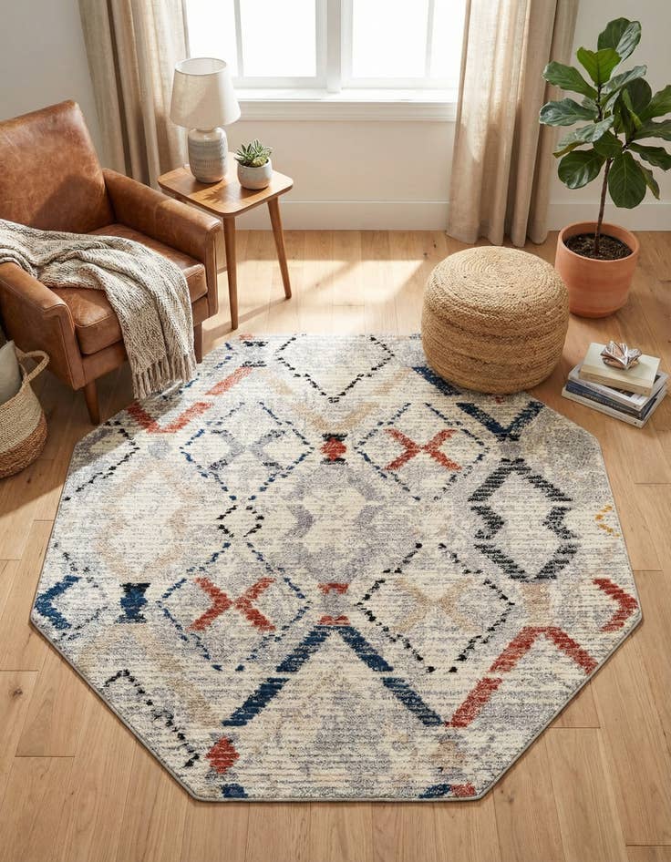 Detail image of  7' x 7' Tucson Octagon Rug
