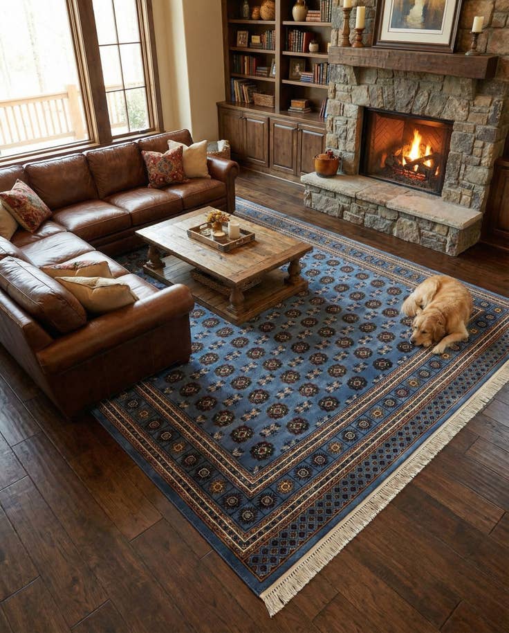 Detail image of 10' x 14' Bokhara Rug