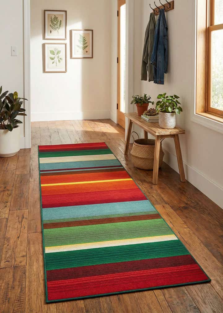 2' x 6' Easy-Clean Modern Indoor / Outdoor Runner Rug
