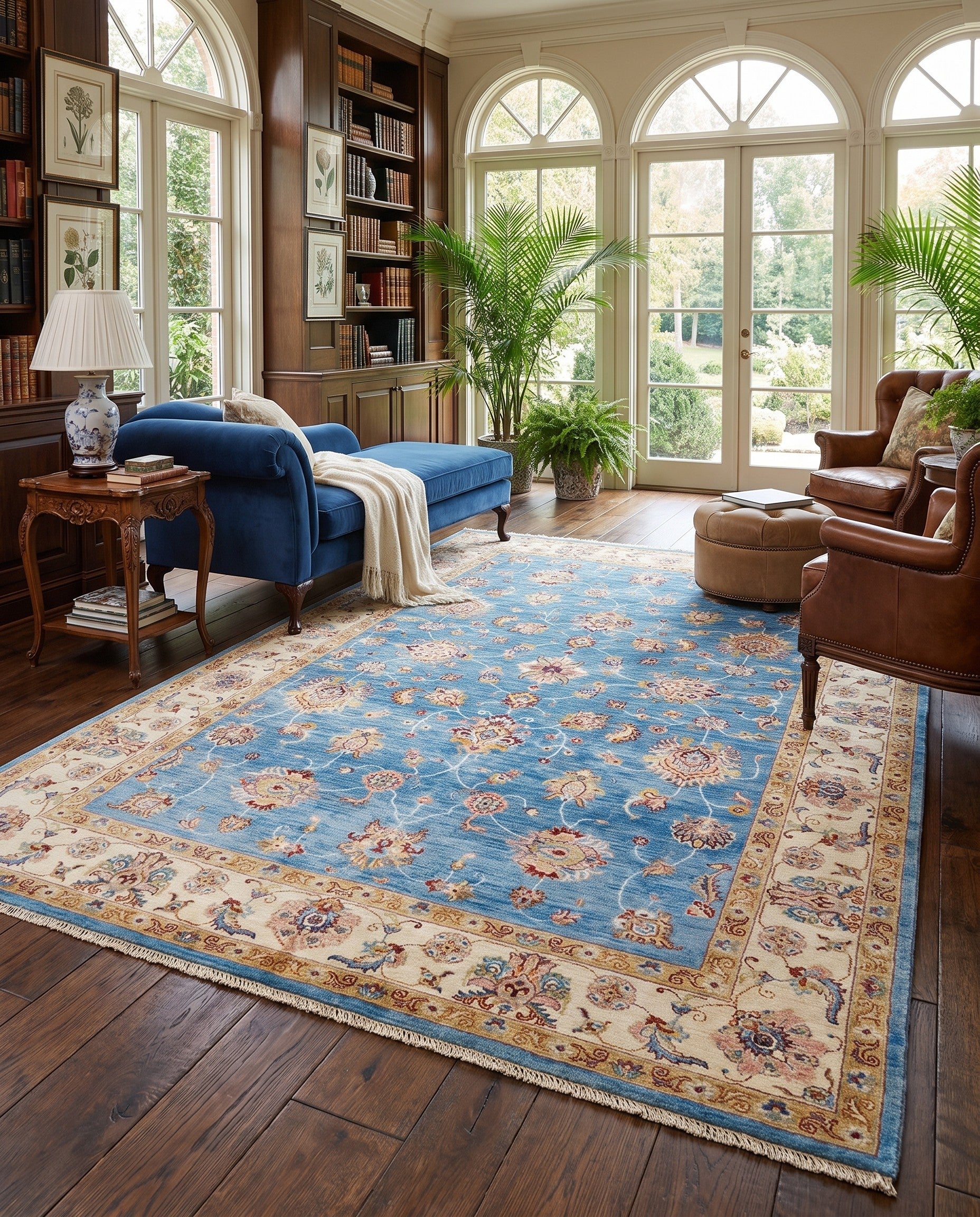 6' 9 x 10' 2 Hand Knotted Ziegler Rug