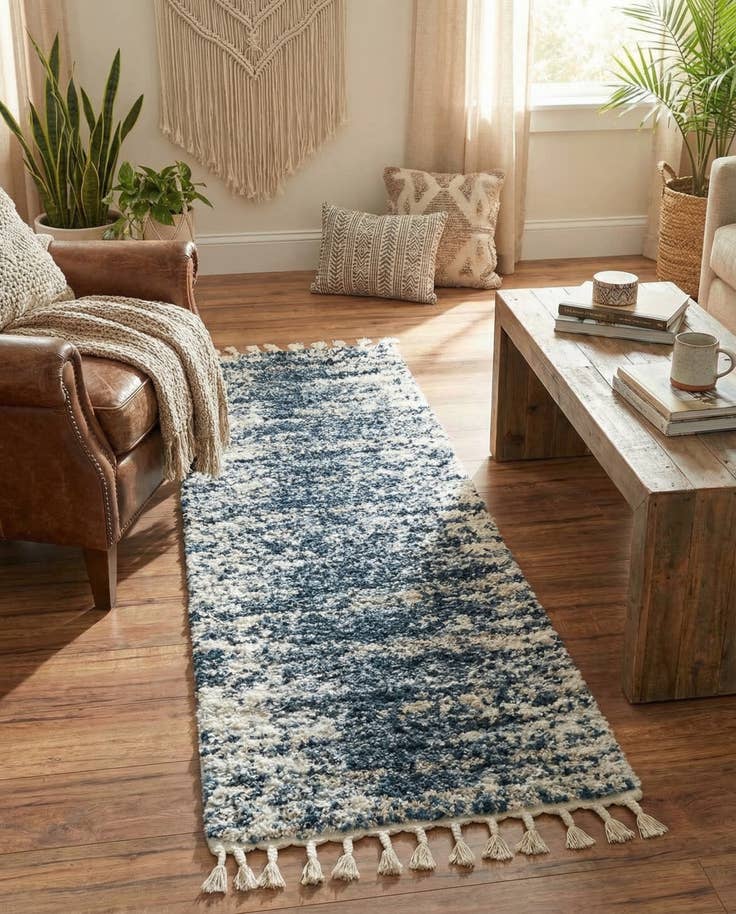 Detail image of 2' x 6' Serenity Shag Runner Rug