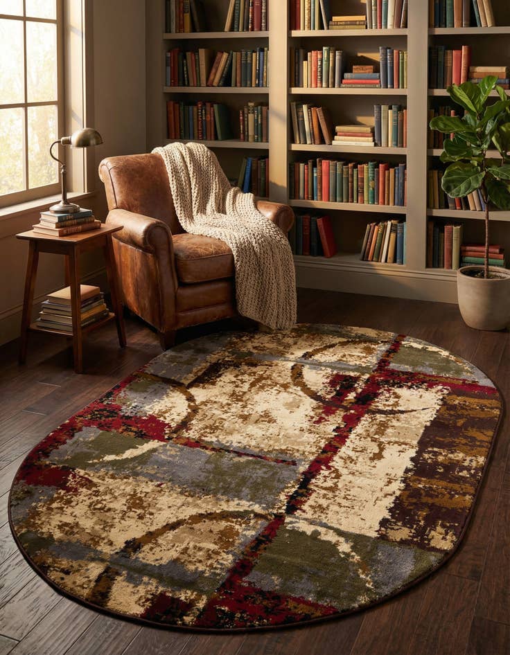Detail image of 4' x 6' Coffee Shop Oval Rug