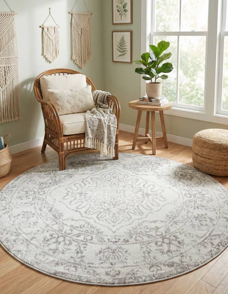 Detail image of 5' 3 x 5' 3 Oxford Round Rug