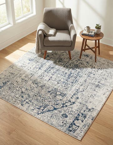 Gray Eliza Square Rug