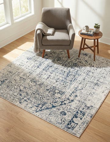 Gray Eliza Square Rug