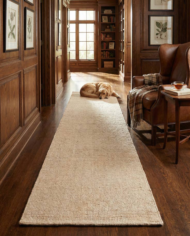Detail image of 2' x 8' Hand Woven Jill Zarin English Manor Wool Runner Rug