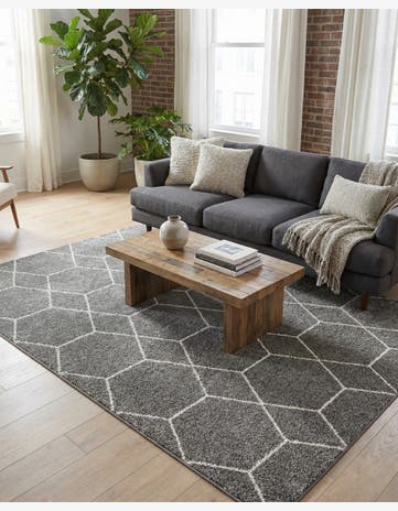 7' 10 x 10' Lattice Frieze Rug