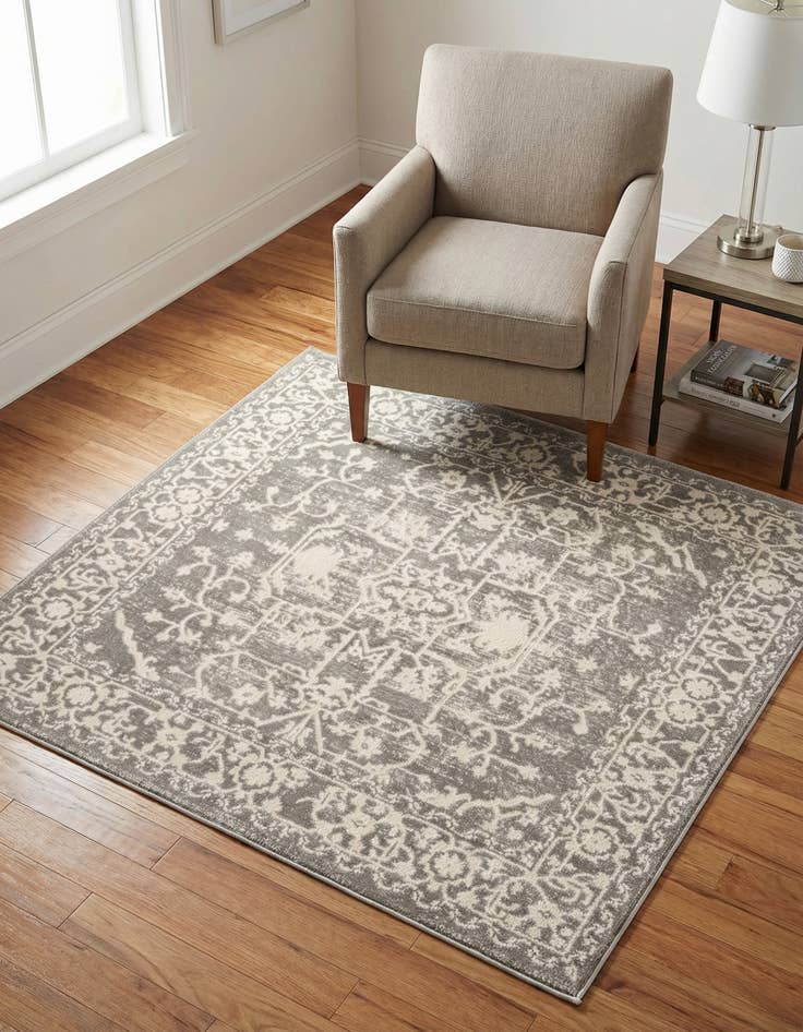 Detail image of 4' x 4' Modern Classical Square Rug