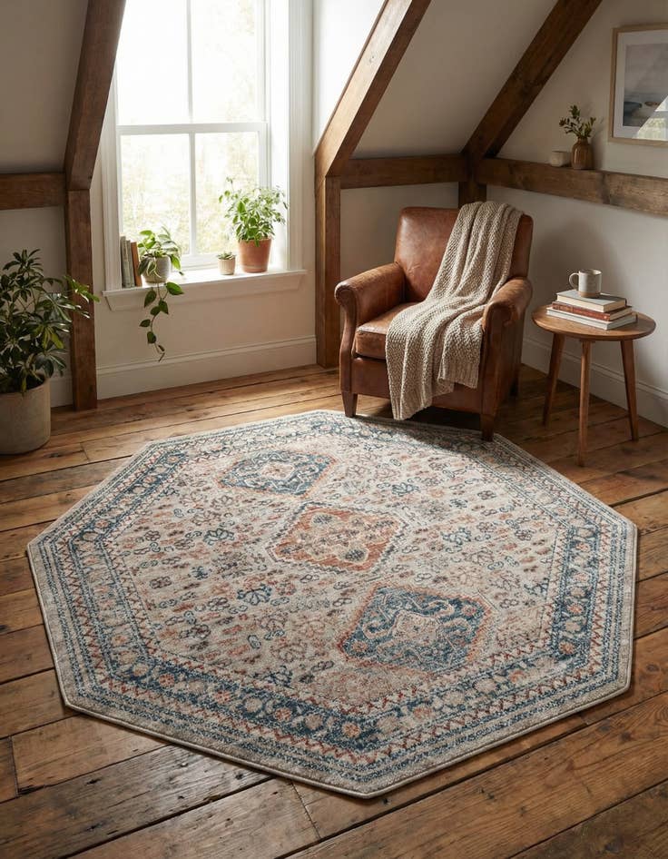 Detail image of 5' 3 x 5' 3 Newport Octagon Rug