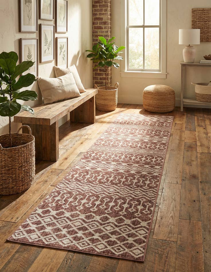 Detail image of 2' 7 x 12' Eco Trellis Runner Rug
