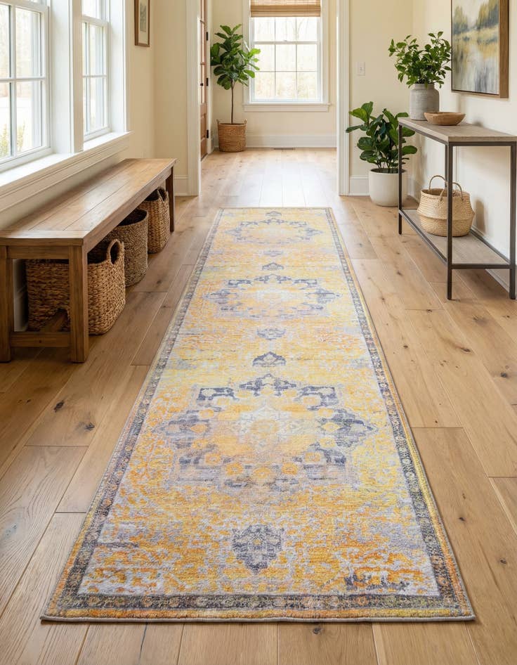 Detail image of 2' 7 x 12'  Washable Renaissance Runner Rug