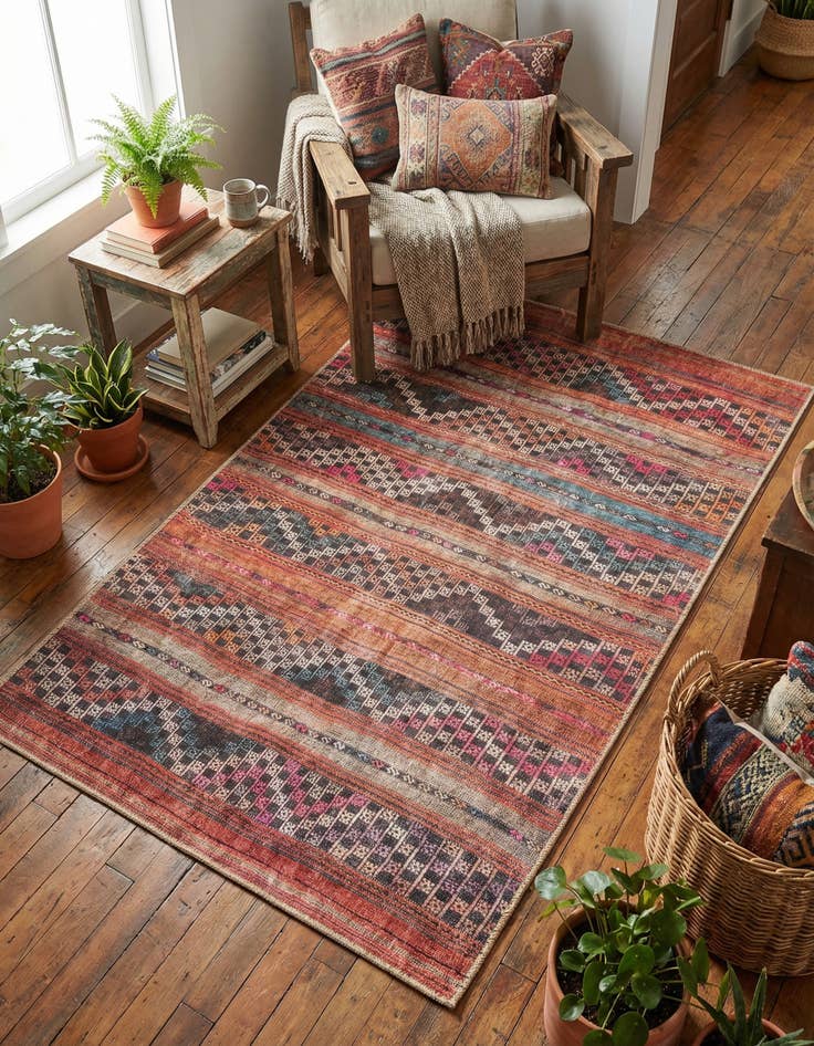 Detail image of 3' 6 x 5' 6 Washable Timeless Rug