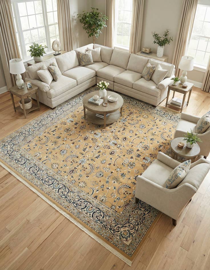 Detail image of 10' x 10' Nain Design Square Rug