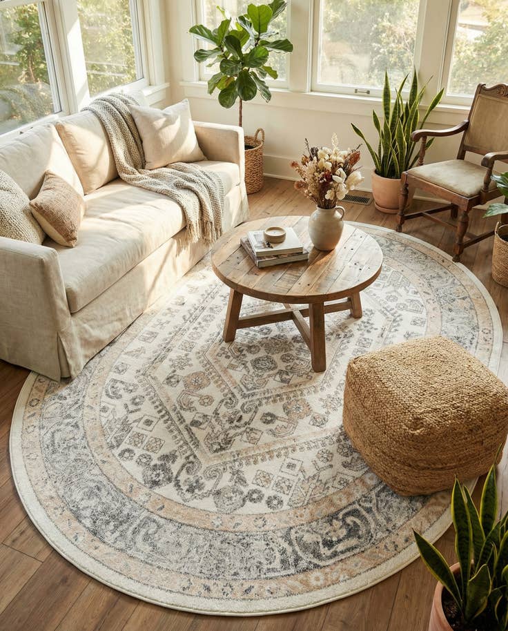 Detailansicht von 240cm x 305cm Aurelia Oval Teppich