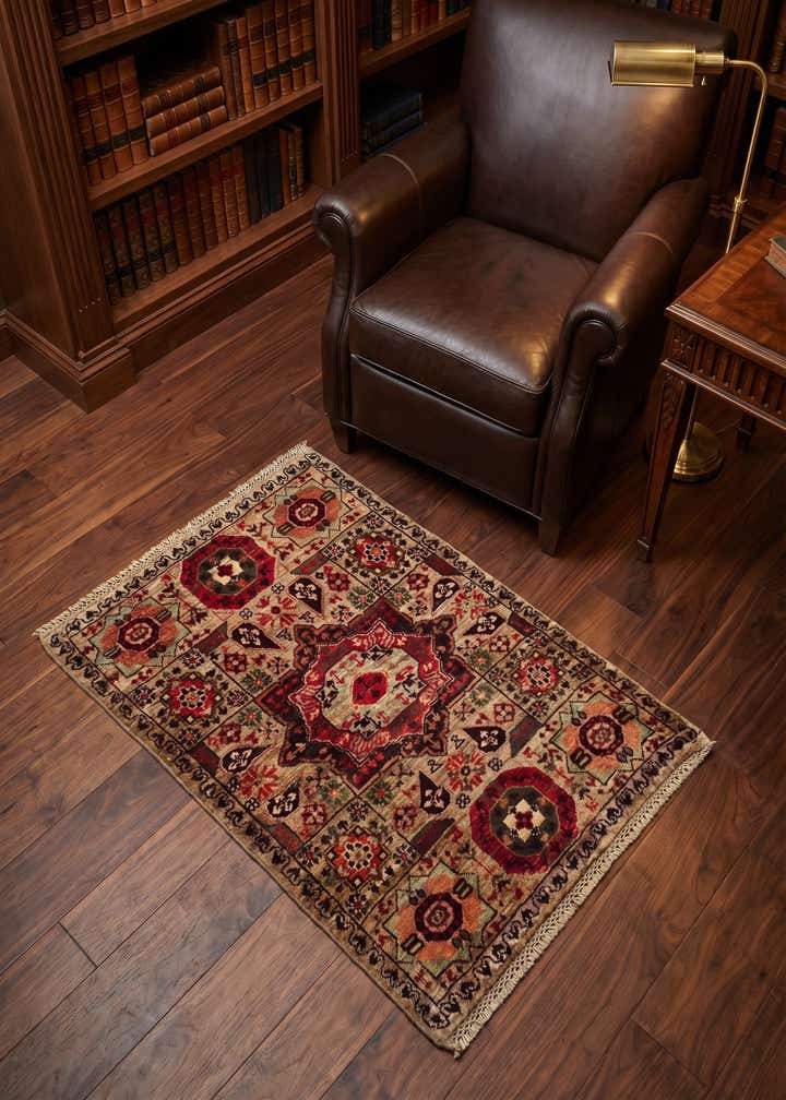 2' 2 x 3' 2 Hand Knotted Mamluk Ziegler Rug