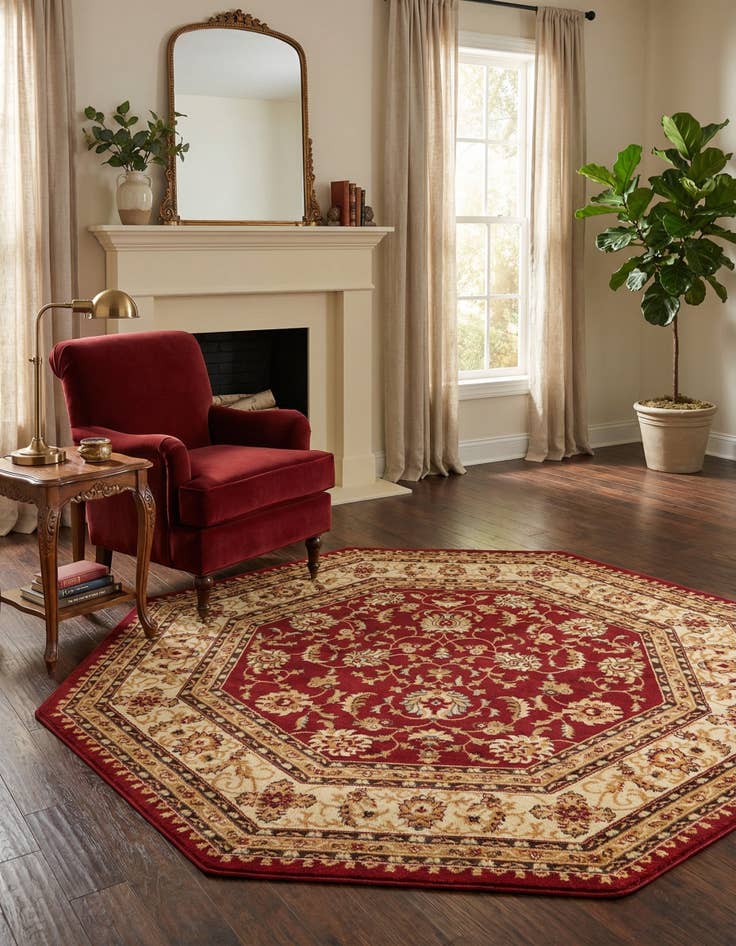 Detail image of 7' 10 x 7' 10 Aditi Octagon Rug