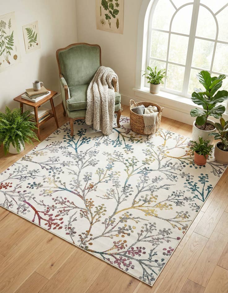 Detail image of 6' x 6' Blossom Square Rug