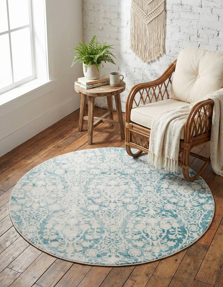 Detail image of 4' x 4' Modern Classical Round Rug