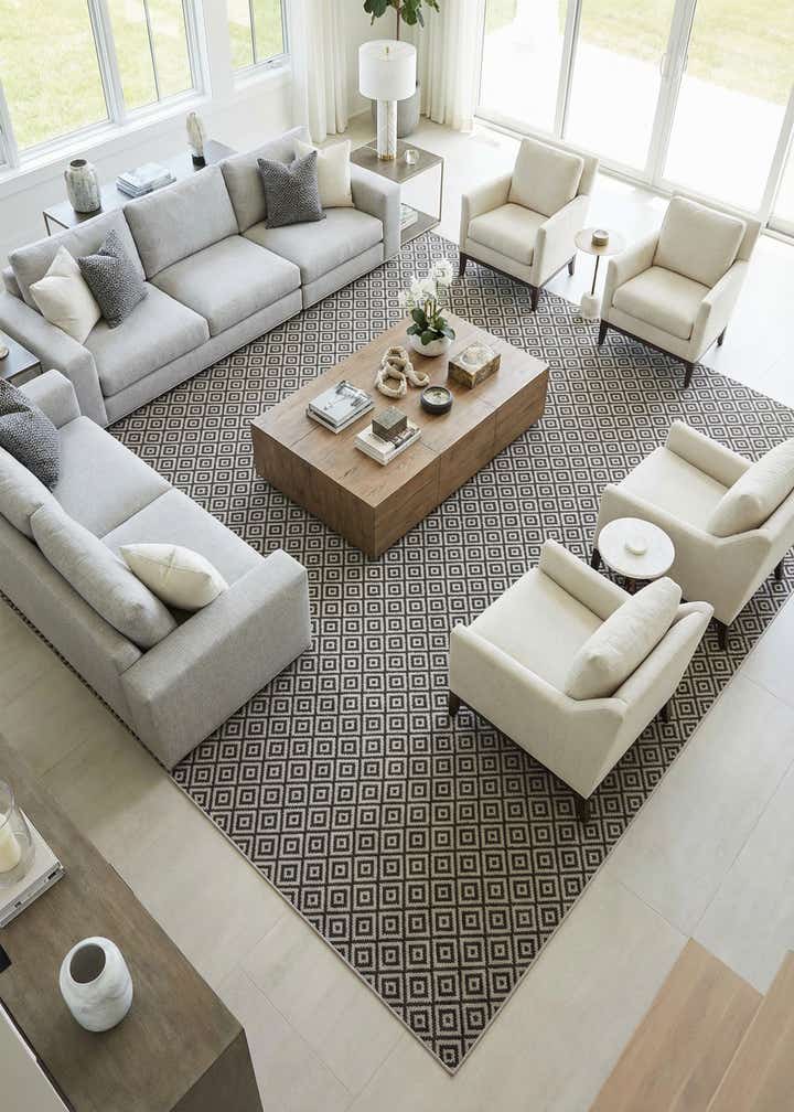 12' x 12' Easy-Clean Jill Zarin Costa Rica Indoor / Outdoor Square Rug
