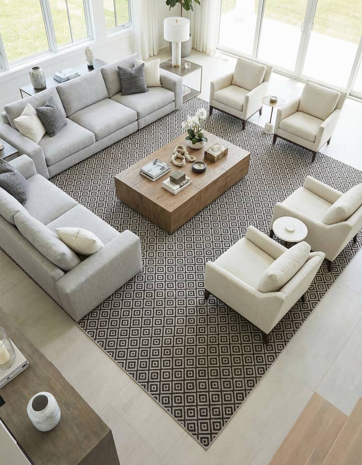 Detail image of 12' x 12' Easy-Clean Jill Zarin Costa Rica Indoor / Outdoor Square Rug