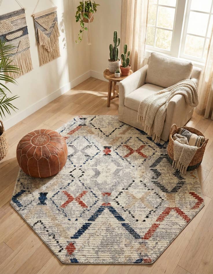 Detail image of 7' x 7' Tucson Octagon Rug