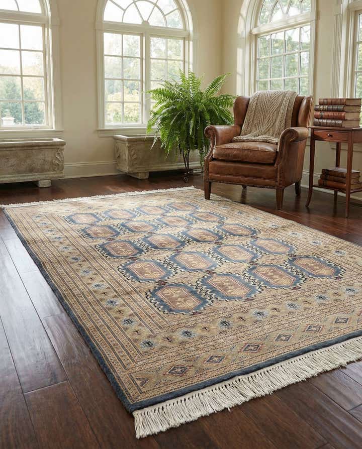 4' 2 x 6' 2 Hand Knotted Bokhara Rug