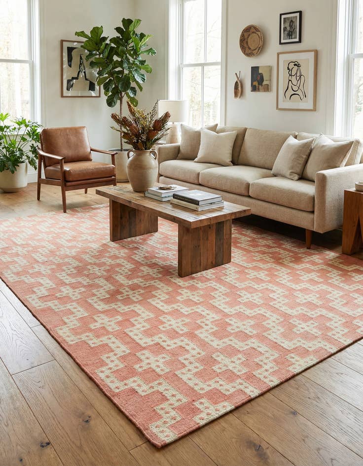 Detail image of 10' x 14' 1 Hand Woven Kilim Wool Rug