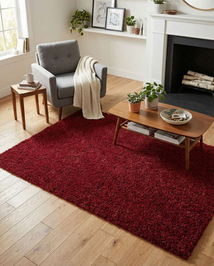 5' x 7' Solid Shag Rug