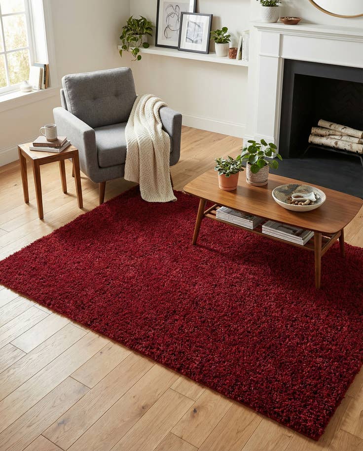 Detail image of 5' x 7' Solid Shag Rug