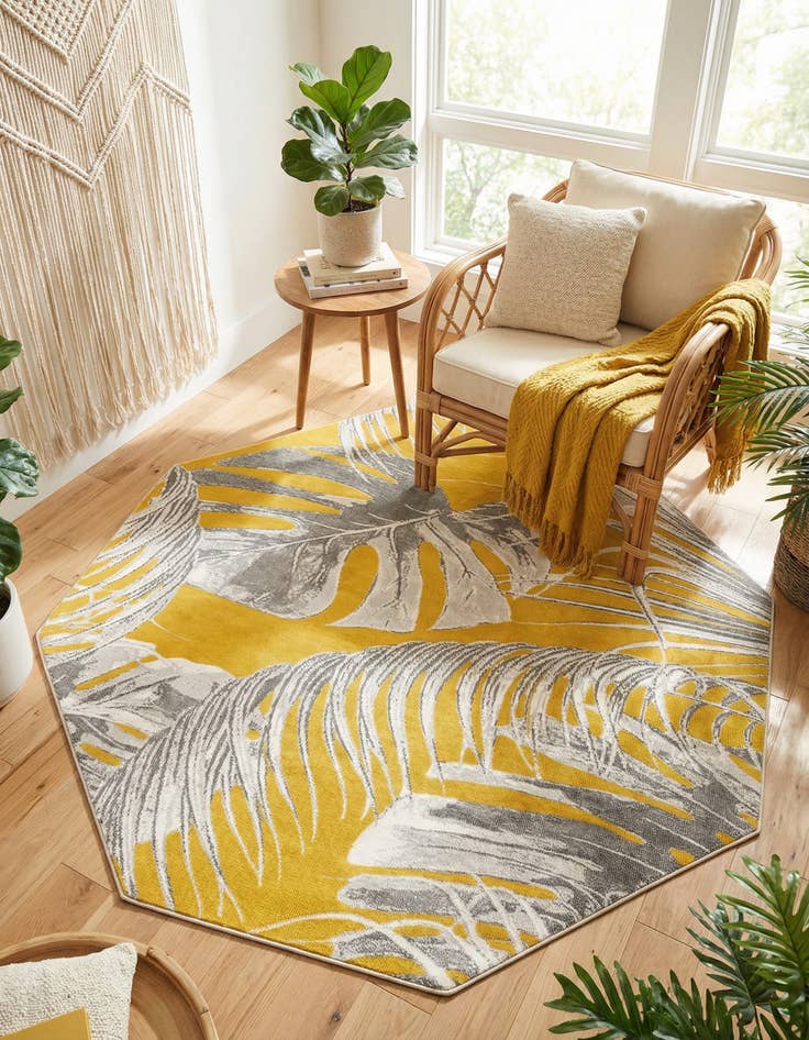 Detail image of 6' x 6' Blossom Octagon Rug