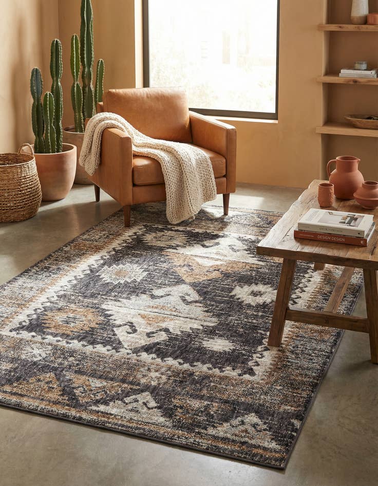 Detail image of 4' x 6' Eco Southwestern Rug