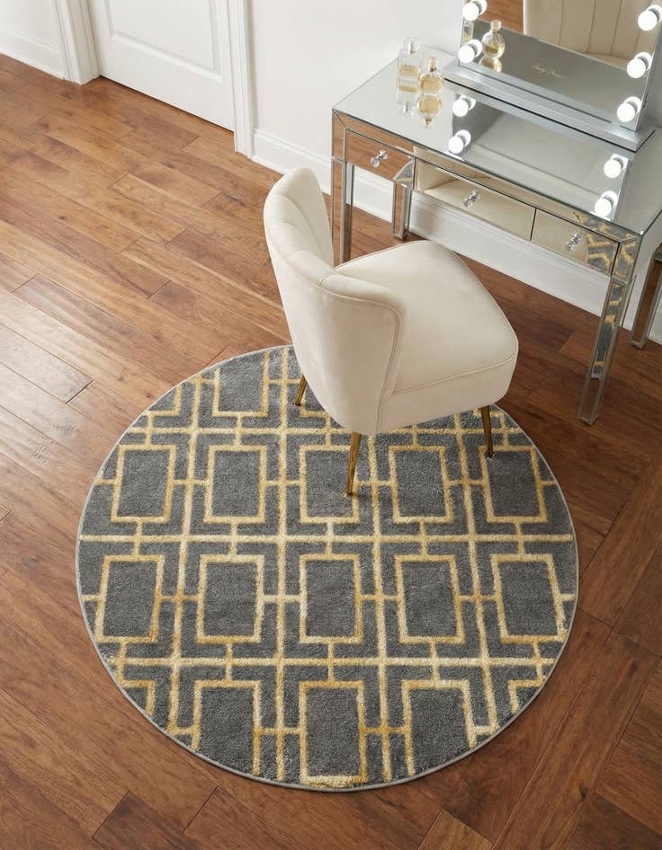 Detail image of  3' x 3'  Marilyn Monroe&trade; Glam Deco Round Rug