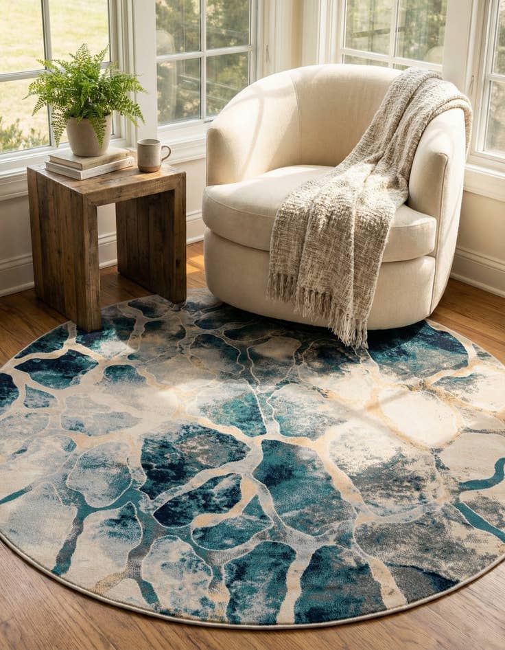 Detail image of  6' x 6' Gossamer Round Rug