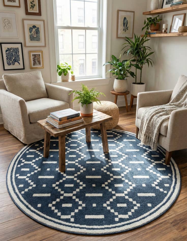 Detail image of 5' x 5' Oslo Round Rug